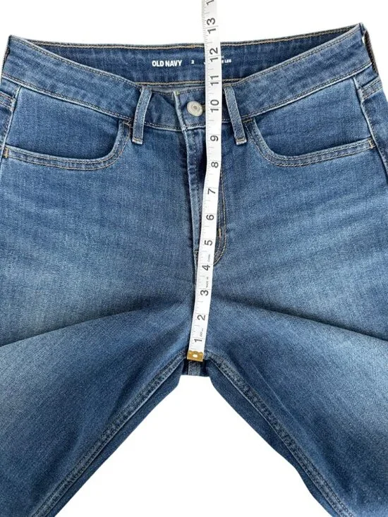 Old Navy High Rise Wow Wide Leg Jeans Light Wash Stretch Casual Size 2 - Picture 7 of 11